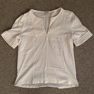 J Crew Embroidered Eyelet T-Shirt